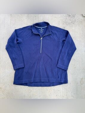 Tommy Bahamas women’s Navy Quarter-Zip Fleece Pullover